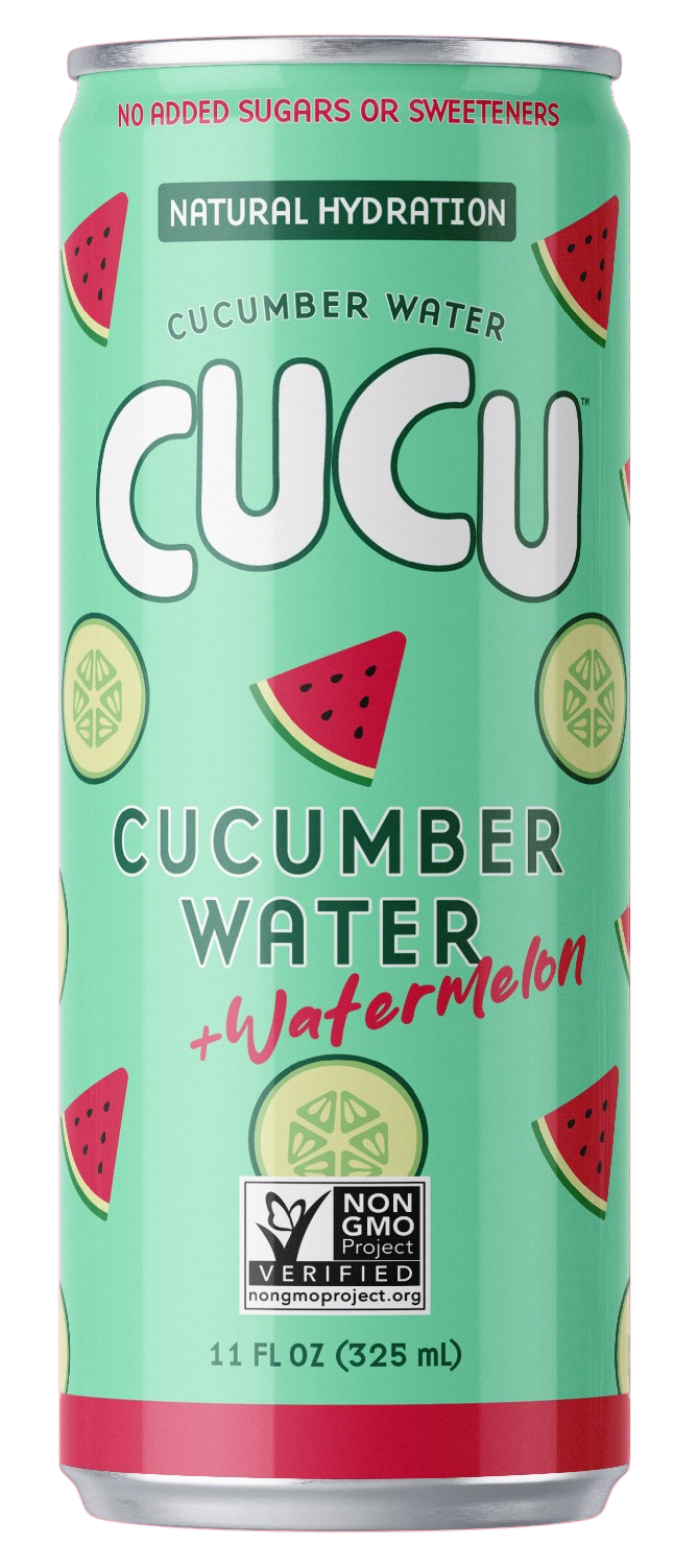 CUCU Watermelon Cucumber Water can – refreshing cucumber and watermelon juice drink with natural electrolytes and Vitamin C